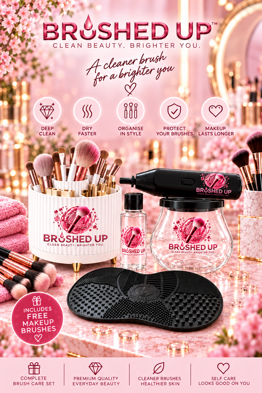 BRUSHED UP Complete Set with rotating brush organizer